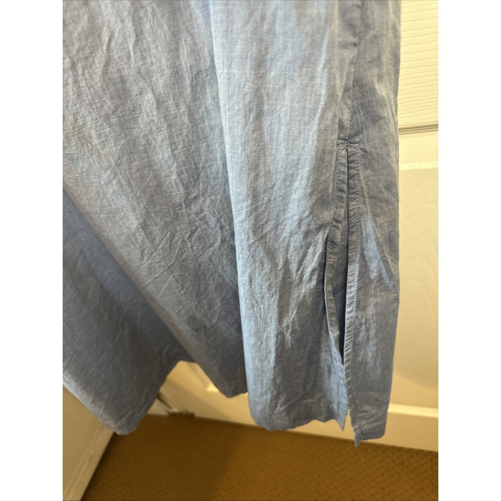 Who What Wear Chambray Boho Maxi‎ Dress Festival Fall Tassels Sz Small - Picture 6 of 9